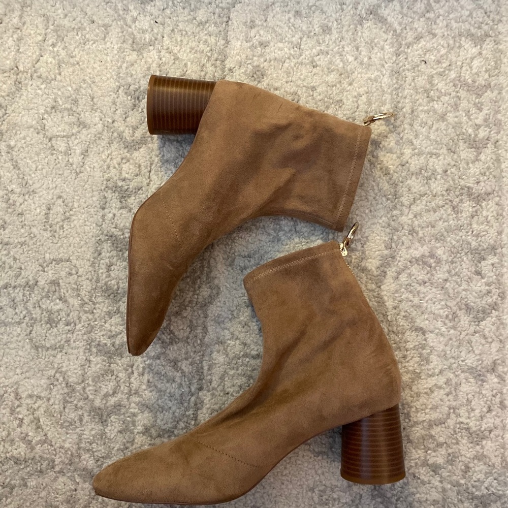 Brown Suede Booties